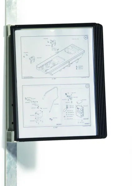 Durable Vario Magnet sistem de fișiere magnetic negru A4