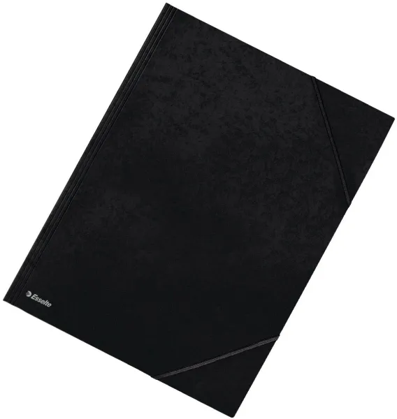 Mapă cu elastic Esselte cu 3 clapete Carton negru A3 200 coli