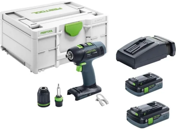 Mașină de găurit/înșurubat cu acumulator Festool T 18+3 HPC 4,0 I-Plus în Systainer3