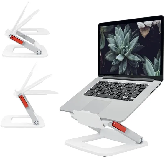 Leitz Ergo suport pentru laptop reglabil cu unghi multiplu, 63% plastic reciclat, alb