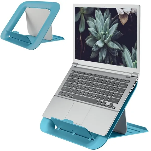 Leitz Ergo Cosy suport laptop reglabil, 80% plastic reciclat Albastru calm