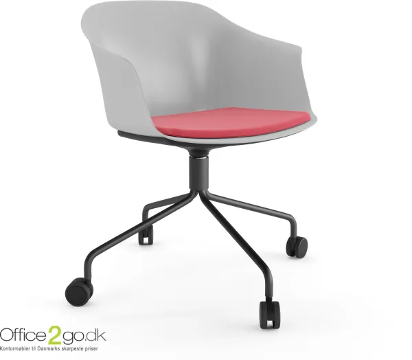 Scaun Polytone C - cu cadru rotativ și roți - șezut tapițat